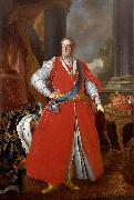 Louis de Silvestre Portrait of King Augustus III in Polish costume. oil on canvas